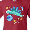 thumbnail image 4 of Inktastic Stegosaurus Space Dinosaur with Stars and Planet Youth T-Shirt, 4 of 5