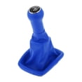 thumbnail image 1 of Perilla de cambio manual de 5 velocidades Unique Bargains con cubierta, perilla de palanca de cambios automotriz para VW Bora 1999-2005, plástico cuero sintético azul negro, 1 Pc, 1 of 1