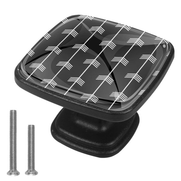 4 Pcs Cabinet Handle Drawer Pulls White Arrow Knobs with Screws Square Furniture Office Cabinet Knob Decoration