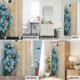 thumbnail image 6 of Blue Daisy Fabric Shower Curtain Vintage Linen Texture Washable Shower Curtains for Bathroom, Waterproof Bath Curtain with Hooks Home Decor 72x72in, 6 of 8
