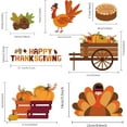 thumbnail image 5 of 9Pcs/Set Window Stickers Thanksgiving Theme Window Clings Floor Clings Self Adhesive Window for Halloween Party Decoration Accessories Thanksgiving Themed Pattern Rectangle (9.45x13.77cm), 5 of 5