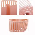 thumbnail image 4 of Slotted Drain Baskets Plastic Drainer Suitable for Kitchen Bathroom Faucet Hose Sink Sponge Soap Storage Colander (Pink), 4 of 4