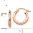 thumbnail image 3 of 14k Rose Gold Hoop Earrings Round Classic, 3 of 7