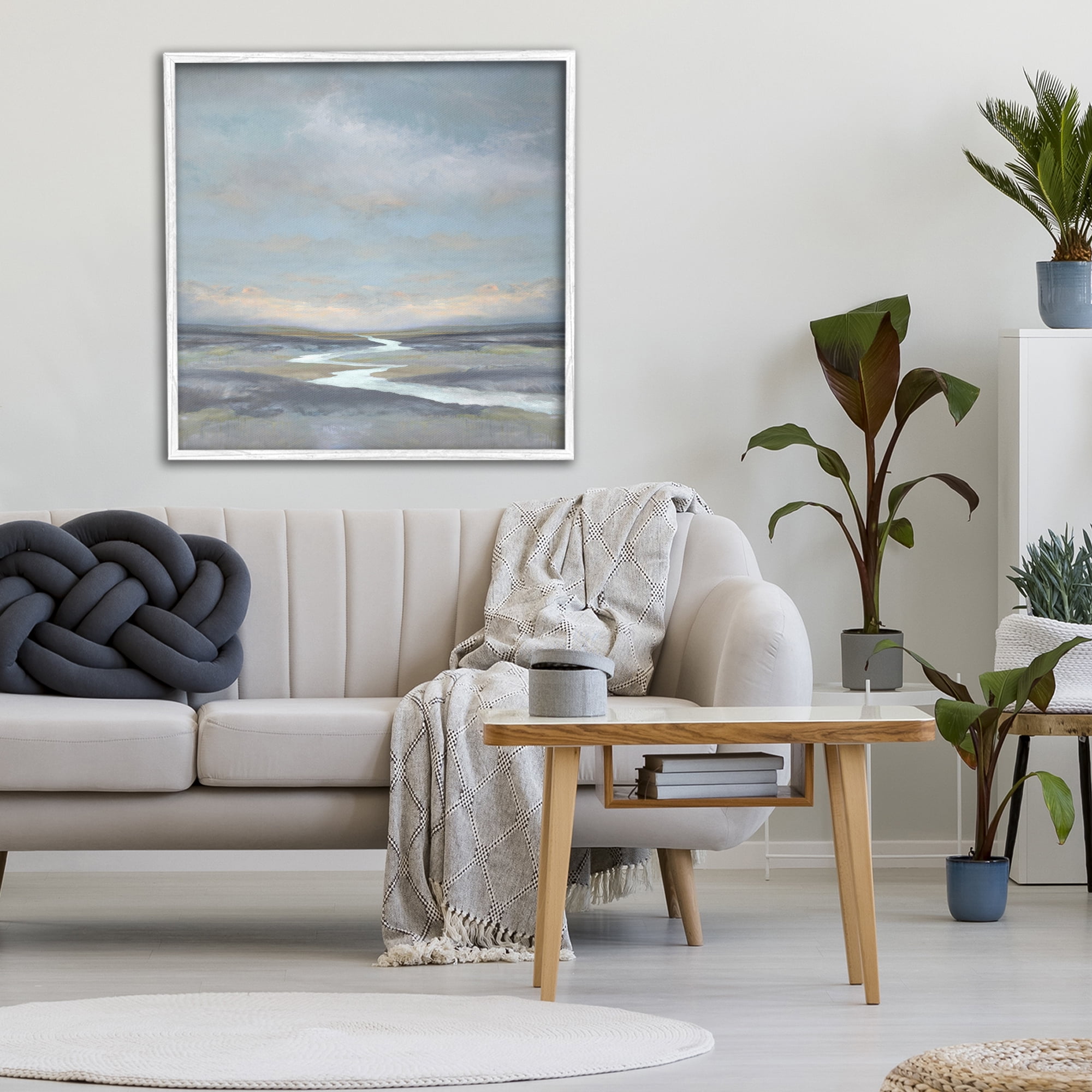 Stupell Industries Riverbend Misty Atmosphere White Framed Giclee Art, design by Christy McKee