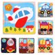 thumbnail image 1 of Gwong Juguete Dibujos animados de madera avión cohete coche mosaico jigsaw puzzles board desarrollo juguete niños Gwong 30001189, 1 of 7