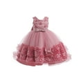 thumbnail image 1 of GPOECD Robes pour Filles, Robe Formelle de Performance Piano pour Fillettes, Robe Longue d'Été pour Défilé Rose,120, 1 of 9