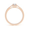 thumbnail image 2 of ANGARA Natural Style Cushion Diamond Halo Engagement Ring in 14K Rose Gold for Women (Size-4mm| Color-H| Clarity-SI2) | April Birthstone, Anniversary, Jewelry Gift for Women | Natural Diamond Ring, 2 of 8