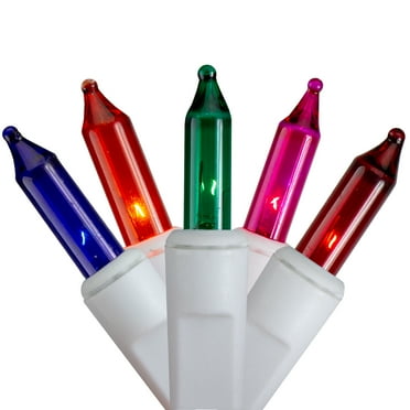 Northlight Mini Icicle Christmas Lights - Multi-Color - 9.5' White Wire - 300ct