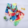 thumbnail image 3 of Baby Boys Girls Gifts Infant Baby Girls Long Sleeve Tie-Dyed Hooded Tops+Pants Scarf Outfits Going Out Outfits for Girls, 3 of 9