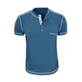 thumbnail image 4 of Aqestyerly Men'S Long Sleeve Solid Color T-Shirt,Pullover Style,Round Neck,Button-Up Design,Comfortable and Stylish, 4 of 5