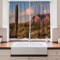thumbnail image 2 of Ambesonne Landscape Kitchen Curtains, Mountain State Park, 55"x45", Brown Blue Green, 2 of 3