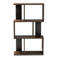 thumbnail image 2 of Baxton Studio Legende 3 Shelf Display Bookcase in Brown and Dark grey, 2 of 5