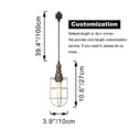 thumbnail image 6 of Kiven H-Type Track Lighting, 3-Light Industrial Halo Track Pendant Light, Steampunk Style Track Light Pedant for Bedroom Kitchen Island Home Cafe,Bronze Finish,Cord length 39.4", 6 of 7