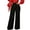 Black, variant on Womens Ultra High Waist Wide Leg Pants Stretchy Solid Color No Pockets Full Length Flowy Palazzo Trousers Dressy Casual Office Party Evening Wear Bottoms