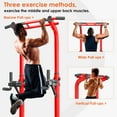 thumbnail image 5 of SogesPower 94.5"H Power Tower Pull Up Bar Station, 12 Adjustable Height Pull Up Bar Stand for Home Gym, Multi-Function Pull Up Dip Station Dip Bar Strength Training Fitness Equipment, 330LBS, Red, 5 of 8