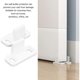 thumbnail image 5 of Lot of 2 barn door floor guides, white carbon steel barn door stops for sliding doors, lower floor support, 5 of 5