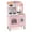 Pink, variant on Costway Play Kitchen with 3 Adjustable Heights, Microwave, Stoves, Sink, Oven, Ice Maker Pink