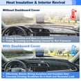 thumbnail image 4 of Dashboard Cover for Honda Civic 2022 2023 2024 2025 2026 Interior Polyester Dash Cover Mat Pad Carpet Non-Slip Dashboard Protector Sunshine UV & Heat Resistant Black, 4 of 7