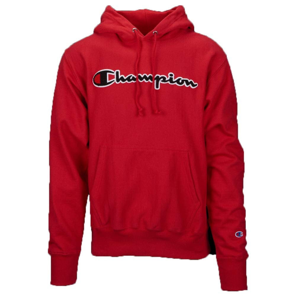 champion red reverse weave hoodie