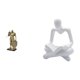 thumbnail image 1 of Figura de caballero, escultura de escritorio, estatua de pensador abstracto, artesanía en resina, arte decorativo coleccionable, ideal para el hogar o, 1 of 8
