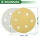 thumbnail image 3 of 70 Pcs Discos de Lija Redondos 240 Grano Hook and Loop Hojas de Lijado Universales para Reacondicionamiento Automotriz 125x125mm Óxido de Aluminio Amarillo, 3 of 7