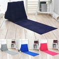 thumbnail image 3 of Colchoneta inflable plegable suave para playa, para festivales, acampadas, ocio, tumbona, cojín para la espalda, asiento de silla, colchón de aire para viaje, color gris, 3 of 5