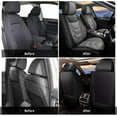thumbnail image 3 of LAONNVIR Car Seat Covers Full Set,Seat Covers for Cars,Black Seat Protector Fashionable Breathable Leather Seat Cushion Seat Covers Fit for Most Cars(Black&Grey,Full Set), 3 of 6