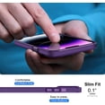 thumbnail image 3 of Casus Frosted Matte Silicone Frame Shockproof Case for Apple iPhone 14 Pro - Purple, 3 of 7