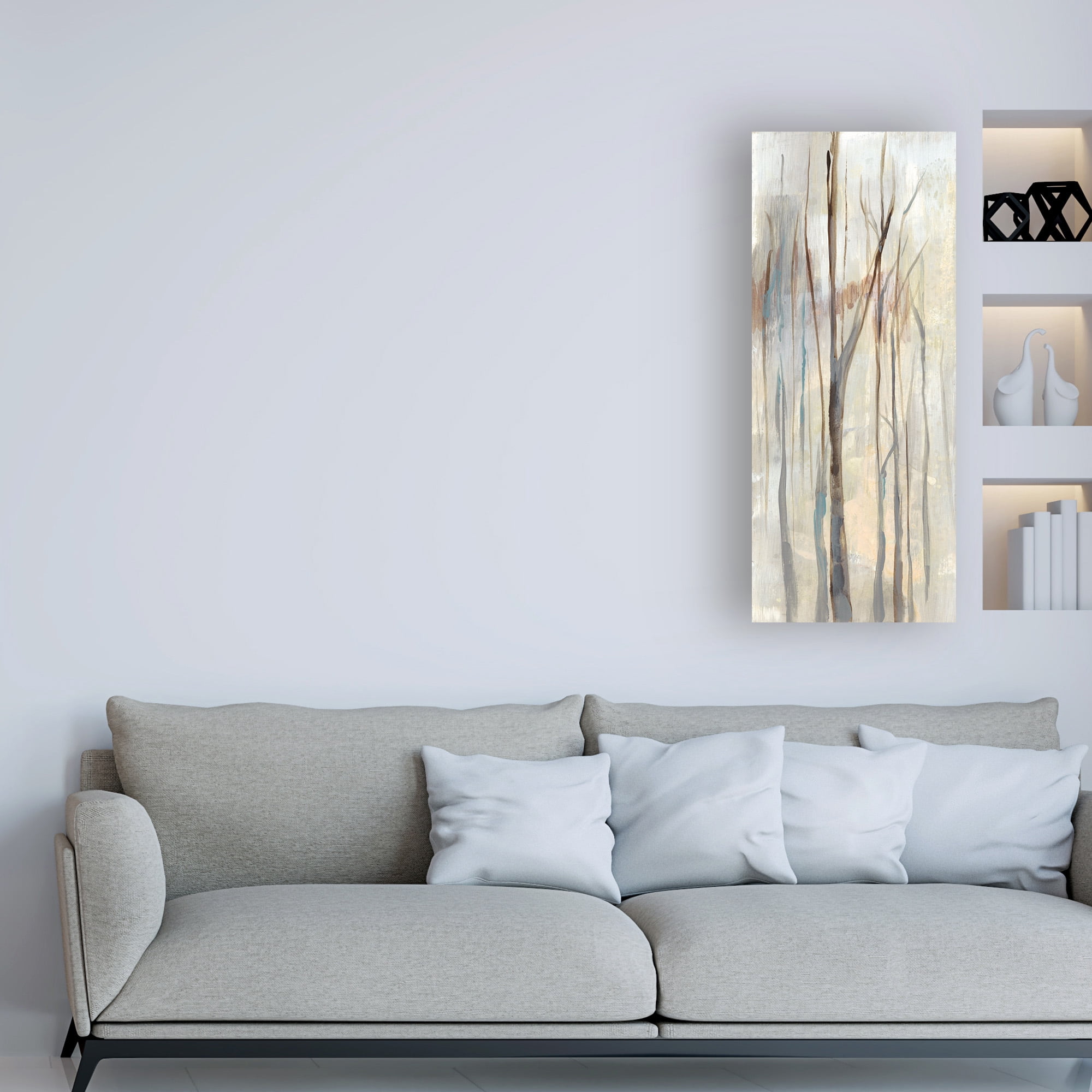 Trademark Fine Art 'Wispy Birches I' Canvas Art by Jennifer Goldberger