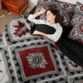 thumbnail image 4 of jejeloiu Ancient Bohemian Aztec 7-Piece Twin Bedding Sets,Rustic Western Tribal Bedding Comforter Set,Red Gray Sheet Sets For Adults,Microfiber Bedroom Decor Reversible, 4 of 8