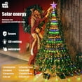 thumbnail image 6 of Solar Five-Pointed Star Waterfall Light Waterproof Fairy lights Christmas Tree Decor For Garden Party New year's eve Decorations, 6 of 8