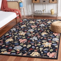 Safavieh Chelsea Daria Floral Area Rug, Black/Red, 5' x 8'