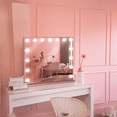 thumbnail image 6 of Impressions Vanity Aurora Hollywood LED Makeup Mirror with 15 Frosted Lights (Rose Gold), 6 of 6