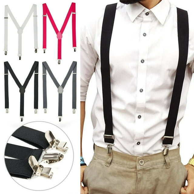 MesaSe Suspenders-for-Men-with-Heavy-Duty-Clip-Wide-Y-Back-for-Work