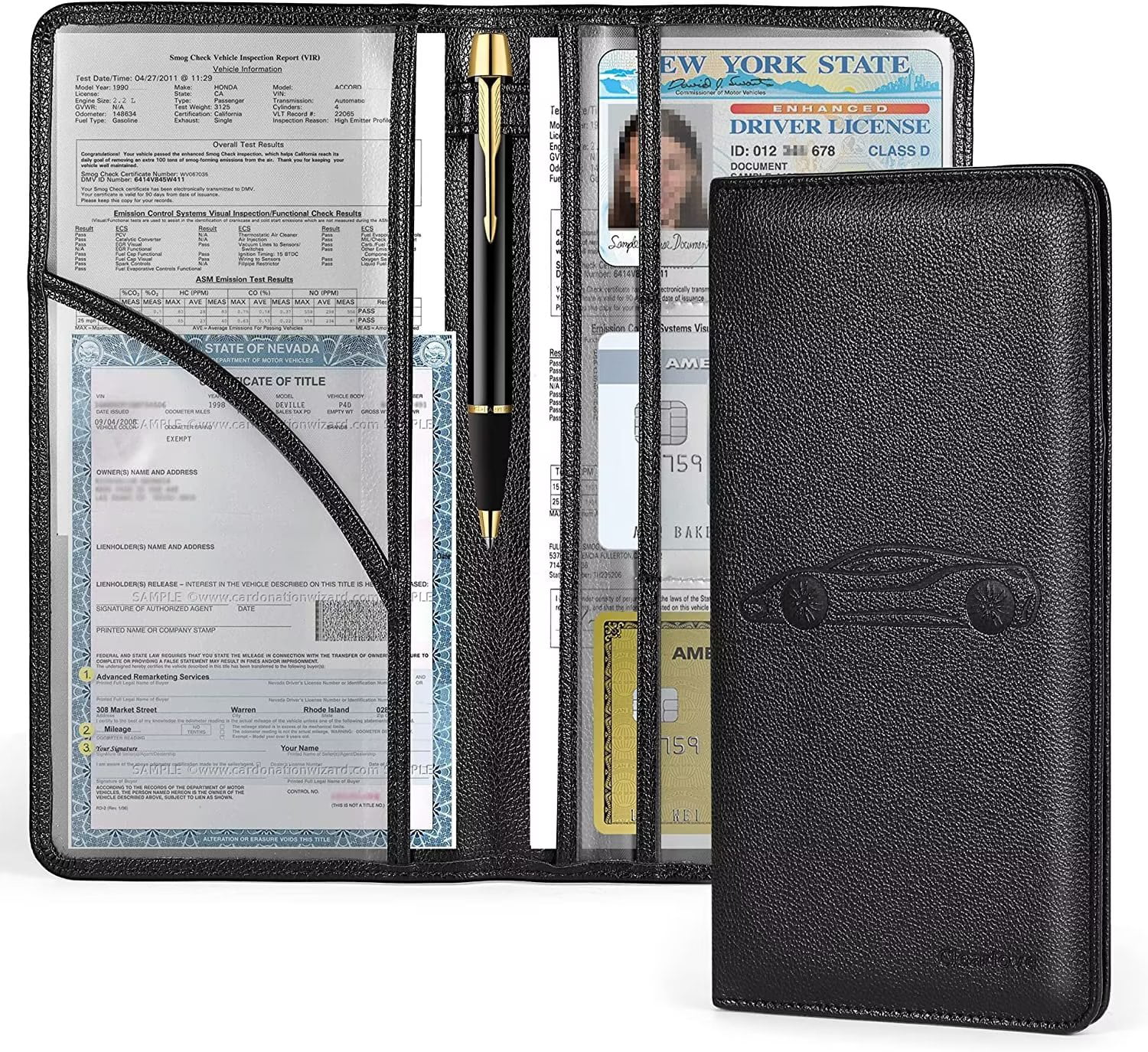 Glove Box Compartment Organizer Car Document Holder Owner Manual C - 2