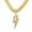 Gold-18inch, variant on Hip Hop Cuban Chains Lightning Pendant Necklace With 13mm Miami Cuban Chain Iced Out Bling HipHop Necklaces Fashion Jewelry