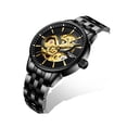 thumbnail image 6 of GUANQIN Original Delicate Skeleton Mechanical Watches for Men Automatic Slef-Wind Luxury Stainless Steel Wrist Watch, Luminous Dial, 30M Waterproof, 6 of 7