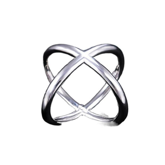 APIPEE Mens Titanium Ring Wedding Band South Korea Hollow Cross Three-Dimensional Surround Ring Unisex All-Match With Gift Box