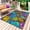 Multicolor, variant on Stained Glass Outdoor Rug for Patio/Deck/Porch, Non-Slip Large Area Rug 6 x 9 Ft, Vintage Abstarct Geometric Pattern Art Indoor Outdoor Rugs Washable Area Rugs, Reversible Camping Rug Carpet Runner