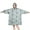 Light Blue Bigfoot, variant on Wearable Oversized Blanket,Green Bigfoot Pattern Wearable Blanket Hoodie for Adults,Cozy Hooded Blankets with Super Pockets,Super Warm Fuzzy Pullover for Women & Men