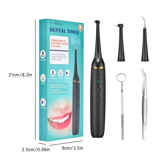 Ultrasonic Tooth Cleaner Plaque Remover Plaque Dentals Calculus Remover for Teeth Dentals Cleaner Tool Kit Electric , Ultrasonics Tooth Cleaner - Portable Dentals for Adult