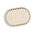 thumbnail image 2 of Wooden Bag Base for DIY Knitting and Crochet, Round Hollow Board with Pre-Drilled Holes, Craft Accessory for Handmade Crochet Bags, 15x10cm, 2 of 4
