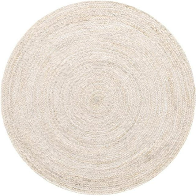 Unique Loom 3153071 3 Pi 3 Po x 3 Pi 3 Po Tapis Rond en Jute Tressé Dhaka&44; Beige