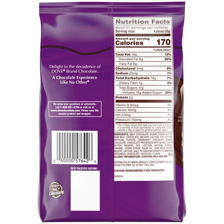 DOVE CHOCOLATE DOVE PROMISES CHOCOLATE CHRISTMAS CANDY VARIETY ASSORTMENT- 24 OZ BAG