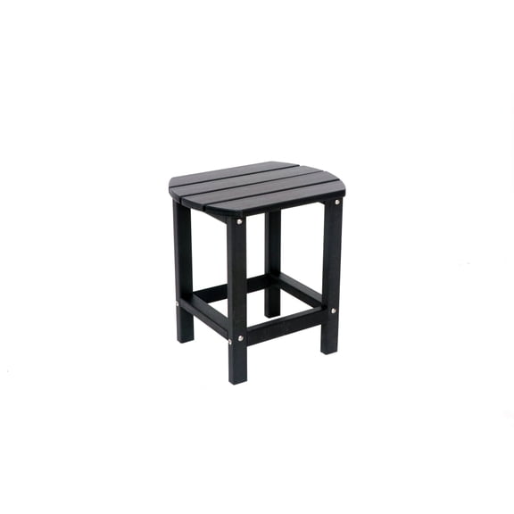 Adirondack Square Outdoor Side Table, HDPE Weather Resistant Patio End Table for Backyard, Pool, Porch, Garden & Lawn