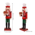 thumbnail image 2 of GETAJGHSD Wooden Nutcracker Decor Christmas Nutcracker Ornament Decorative Figurine for Families Collectors 1Set, 2 of 8