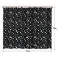 thumbnail image 5 of Black White Halloween Candle Eye Bat Pattern Shower Curtain 84"x72" ,Bathroom Decorative Shower Curtains Set with 12 Hooks,Modern Waterproof Washable Shower Curtain, 5 of 6