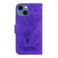 thumbnail image 3 of Feishell Wallet Phone Case for iPhone 14 Plus,for Women Men,Butterfly & Rose Embossed PU Leather Magnetic Clasp Flip Stand Card Slots Shockproof Ultra Thin Protective Cover,Purple, 3 of 8