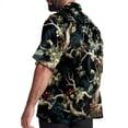 thumbnail image 3 of Tree Men's Casual Button Down Short Sleeve Printed Summer Beach Shirts, 3 of 6
