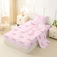 thumbnail image 2 of Erosebridal Letter R Initial Print Twin Sheet Sets For Girls,Pink Ribbon Bow Tie Kids Bedding 3 Pieces, 2 of 6